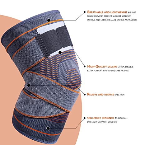 Knee Support Brace Compression Sleeves for Men and Women for Ligament  Injury, Joint Pain Relief, Running, Arthritis, ACL, MCL, Sport (XS, Black,  1)